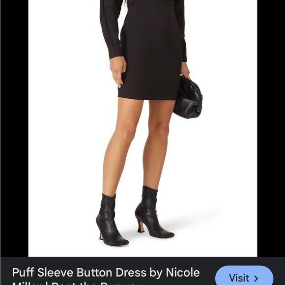 Nicole Miller Puff Sleeve Dress - Picture 6 of 10